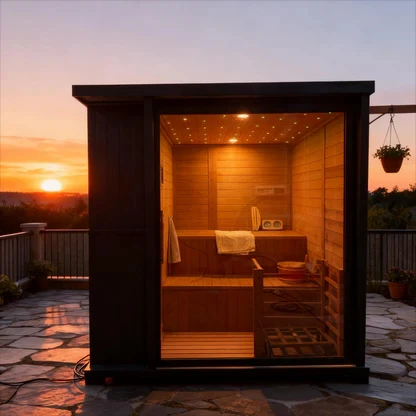 Red Cedar Outdoor Sauna Rooms with Heater