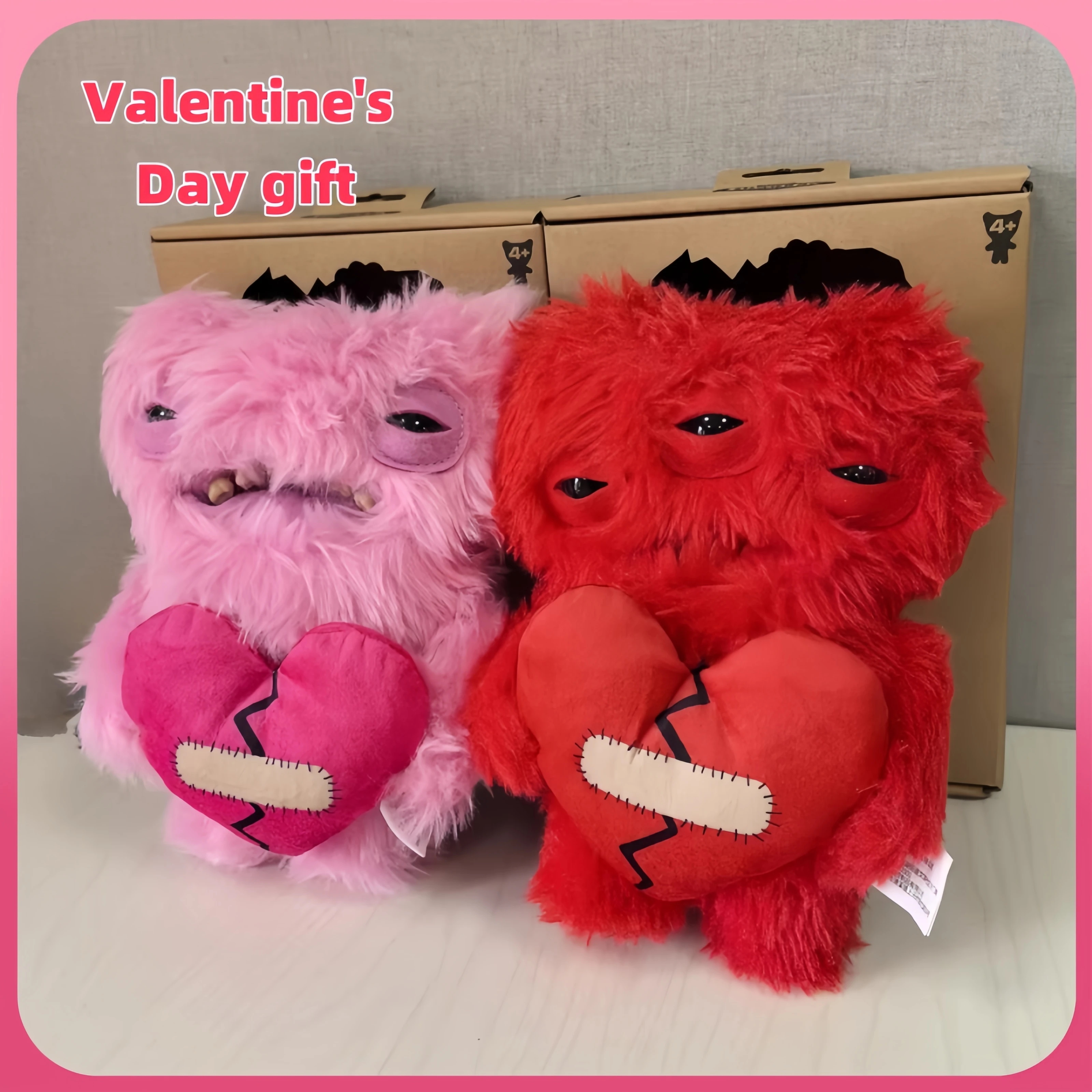 Valentine's Day gift 23cm Original Fuggler Plush Toys Ugly Monster Love Monster Series Cute Tooth Monster Fill Plush Dolls Toys