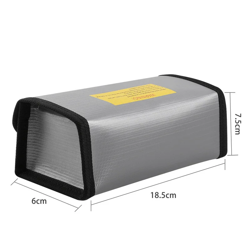 Rc Lipo Battery Safety Bag 185x75x60mm Mini Waterproof Fireproof Explosion-Proof Portable For Fpv Racing Drones