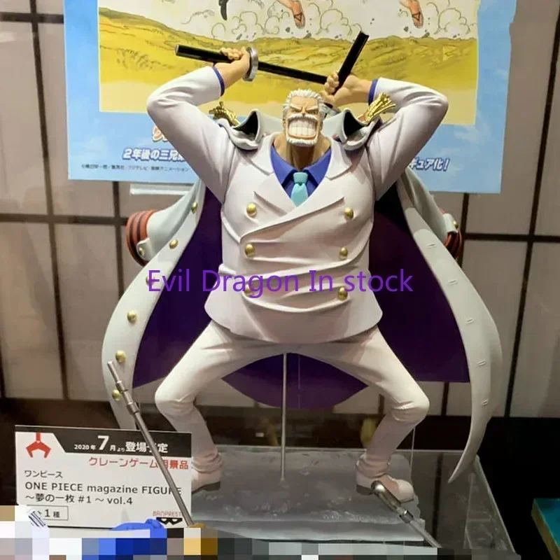 

Bandai BANPRESTO Original One Piece Anime Monkey D Garp Action Figures Collectible Model Magazine Dreamland Ornaments Toys Gift