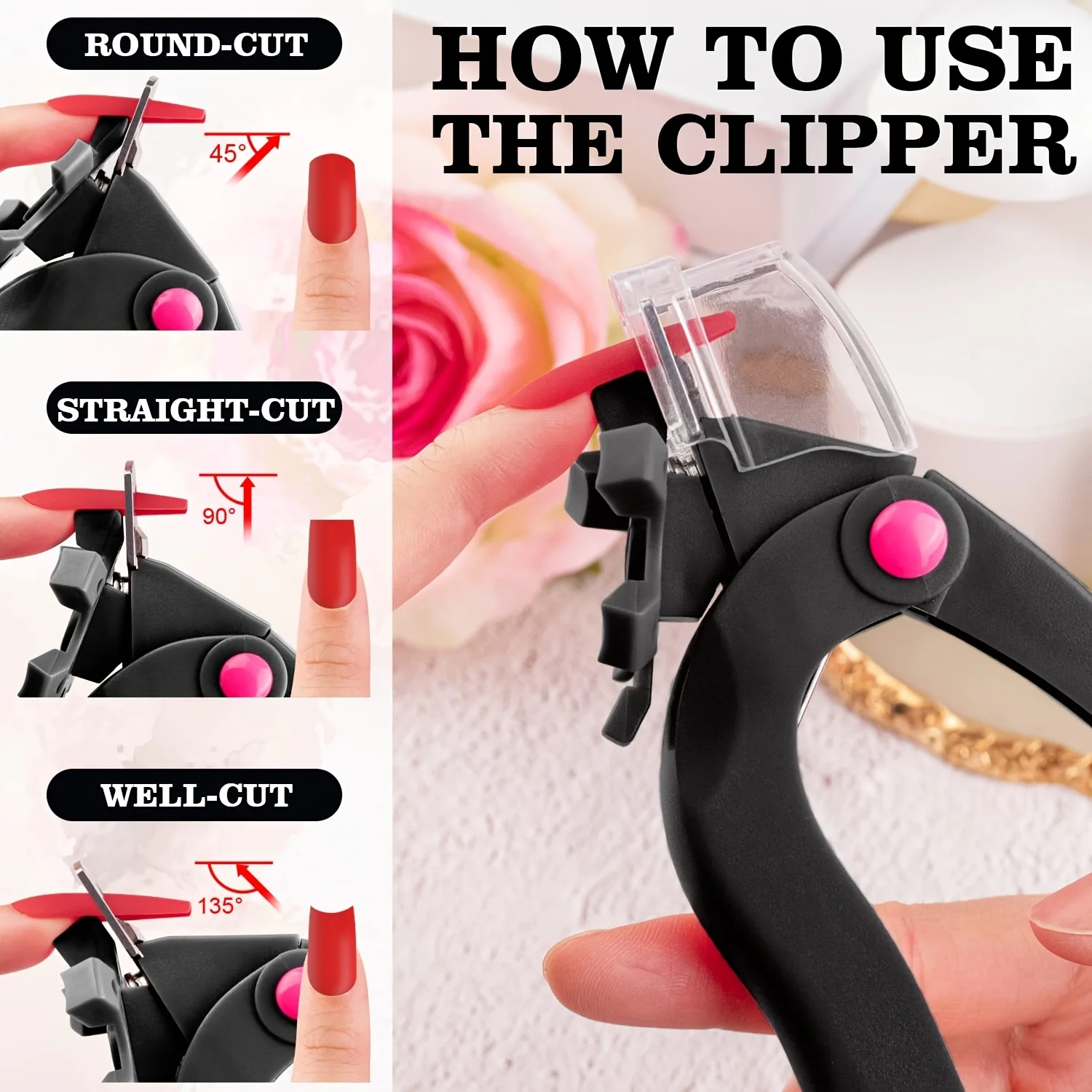 ที่ตัดเล็บอะคริลิคแบบปรับได้ ทำจากสแตนเลส สำหรับตกแต่งเล็บ ใช้ในร้านเสริมสวย ทำเล็บมือ