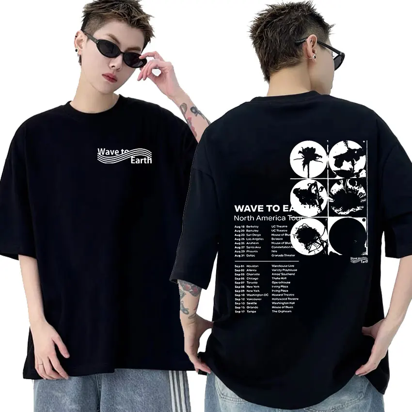 

Korean Band Wave To Earth Tour 2024 New T Shirt Men Hip Hop Trend Kpop Clothing T-shirts Unisex Fashion Oversized Cotton T-shirt