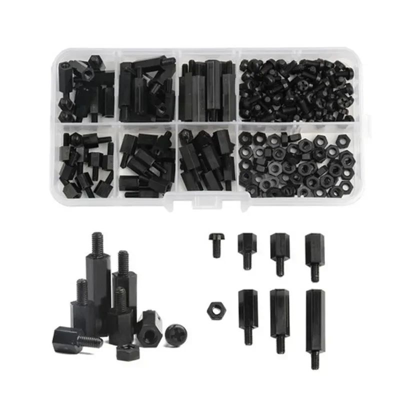 180pcs Standoff Spacer Nuts Hex Column Spacer Screws Nylon Pillar Male Female Motherboard Standoff Spacer Column Nut Kit M3