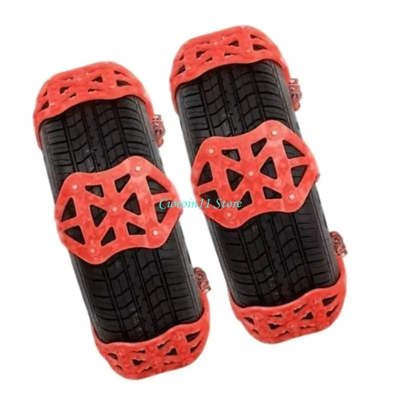 Y1UB Pack Of Powerful Car Snow Fetters For 165 245mm Tires Standard SUV Sedan Winter Pull Not Slip