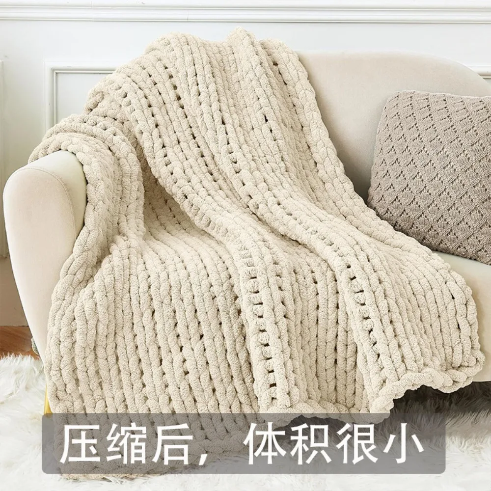 Throw Blanket Soft Thick Yarn Cable Knit Throw Blankets for Couch Bed Sofa