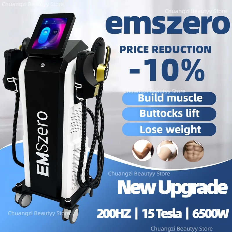 

EMSzero Neo Body Sculpting Machine Shaping 6500W 200hz EMS Radio Frequency RF Muscle Stimulator Device