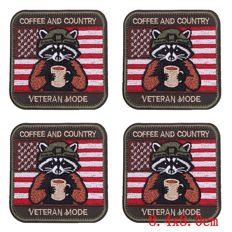 10Pcs Veteran Memorial Iron‑on Embroidery Patches, US Flag Military Eagle Dog Tag Patches for Jacket Backpack Clothing DIY Decor