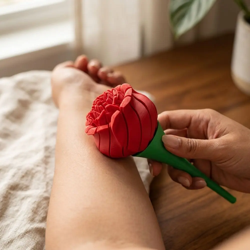 Bloom Flower 3D Printed Twist Rose Novelty Gift Deformable Twist Flower Stress Romantic Handheld Rotatable Fidget Rose Ornament