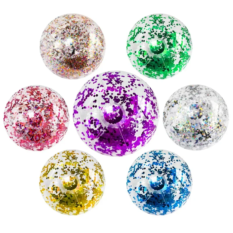 16 inch pailletten strandbal Halloween Jumbo zwembad speelgoed ballen glitters opblaasbare heldere strandbal zwembad water strand speelgoed