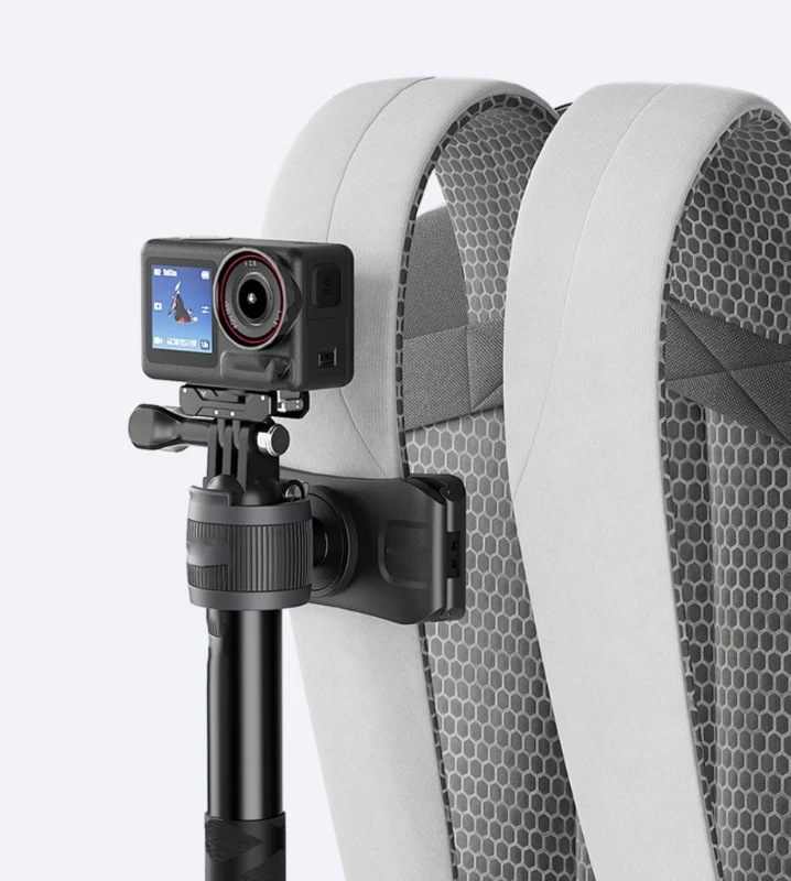 Mochilas soporte palo selfie ajustable 360 ​​grados para ajuste seguro en hombro y correas cintura K1KF
