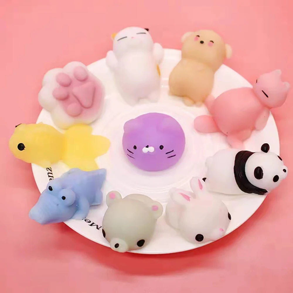 New Hot Selling Soft Adhesive Cute Pet Toys, Small Animals, Small Tuanzi, Whole Person Release, Decompression, and Squeezing Joy