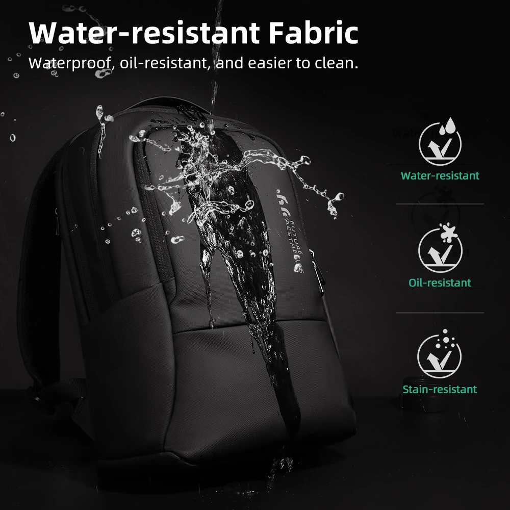 HcanKcan-Mochila De Trabajo multifuncional para hombre, bolso de viaje impermeable de alta capacidad, compatible con ordenador portátil de 15,6