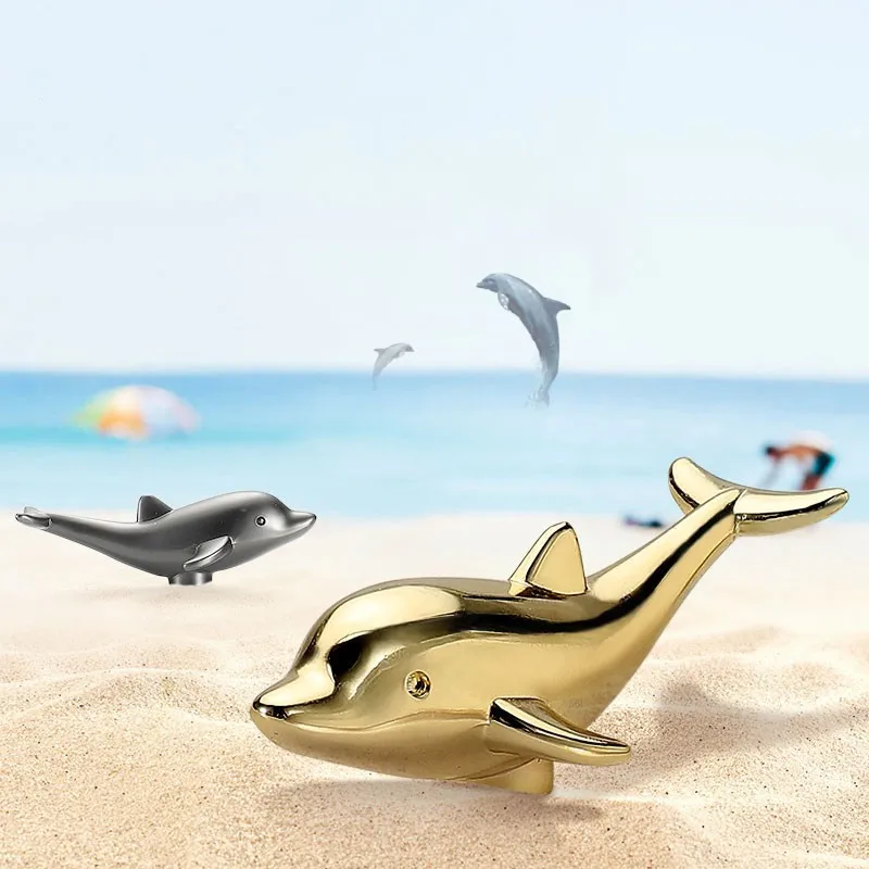 

Bedroom/Foyer clothes hook zinc alloy solid electroplating cartoon dolphin handle/hook