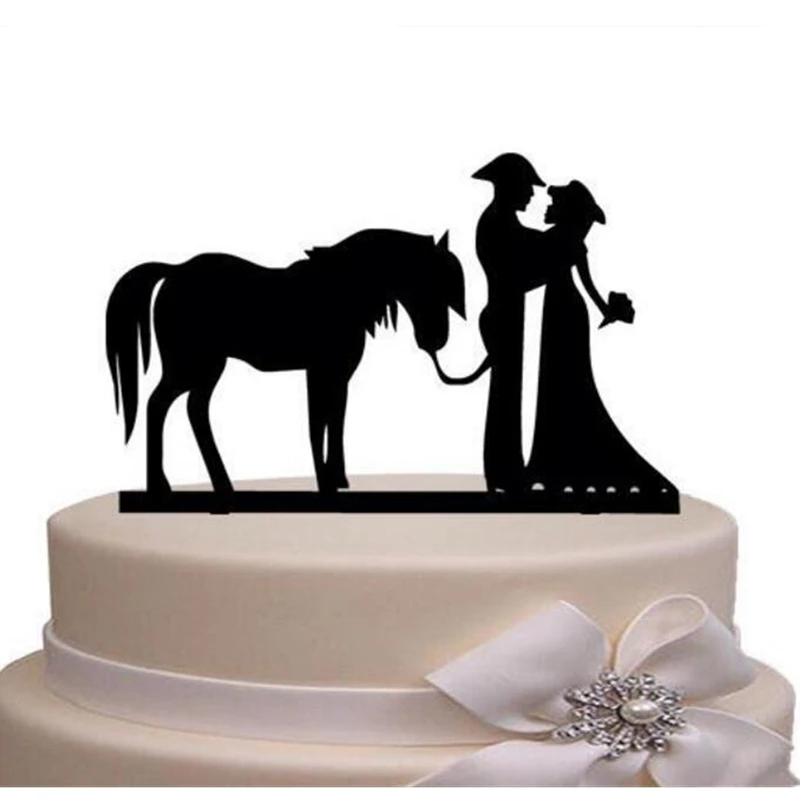 INS acrilico Wedding Cake Topper oro nero amore cuore Mrs.Mr festa di fidanzamento Cake Topper sposo e sposa torta decorazione di cerimonia nuziale