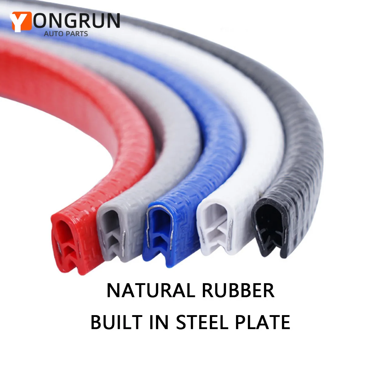 Car Anti-collision Strip Dropshipper Five Colors of Natural Rubber with Built-in Steel Plate Style To Choose From 5 Meters Long