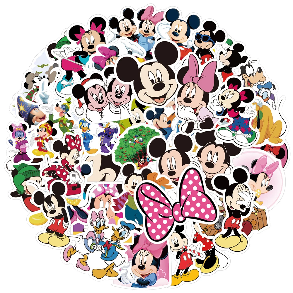 

10/30/50pcs Disney Cute Cartoon Anime Mickey Mouse Stickers Laptop Notebook Album Phone Car Decoration Sticker Kid Classic Toy