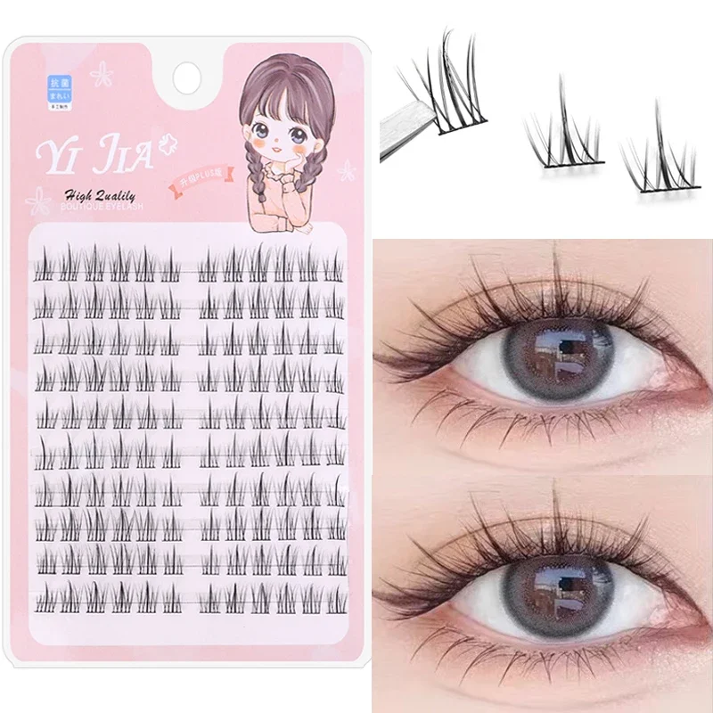 120Pcs Large Capacity False Eyelash C-type Eye Lashes Manga Lashes Natural Individual Cluster EyeLashes Quick DIY False Eyelash