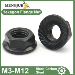 2-20 pz acciaio al carbonio nero M3 M4 M5 M6 M8 M10 M12 Spinlock dado esagonale