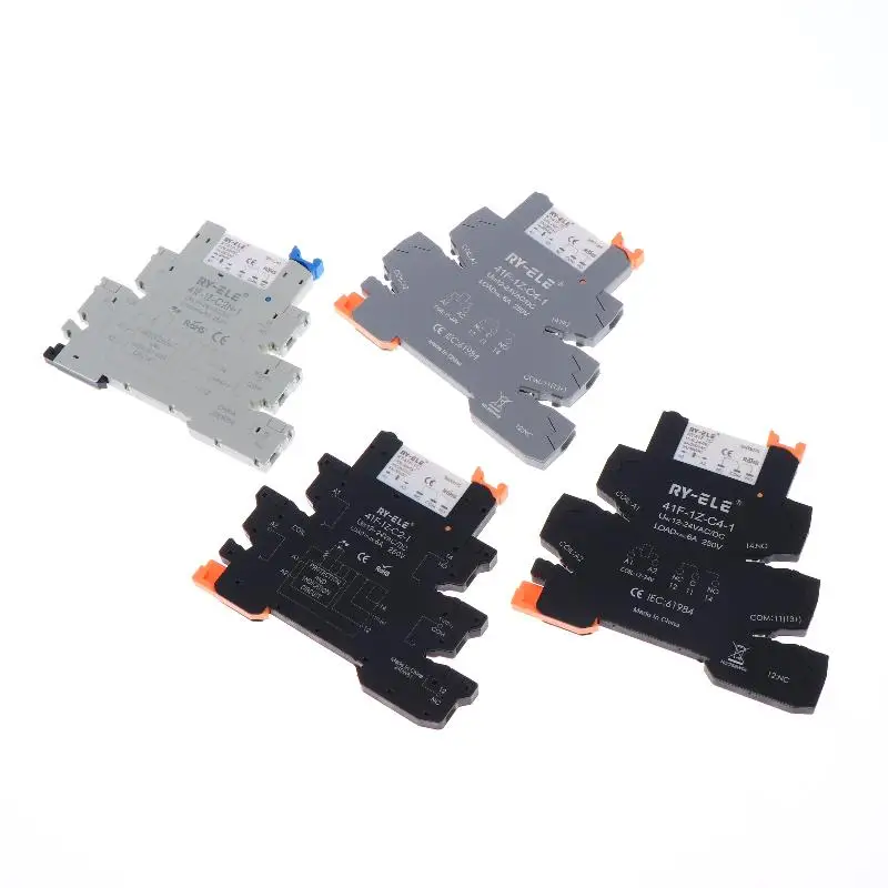 [MOA]RY41F-1C Ultra-Thin Intermediate Relay - Slim Profile Electromagnetic Relay Module, Compatible With Hongfa RSL Base[MOA]