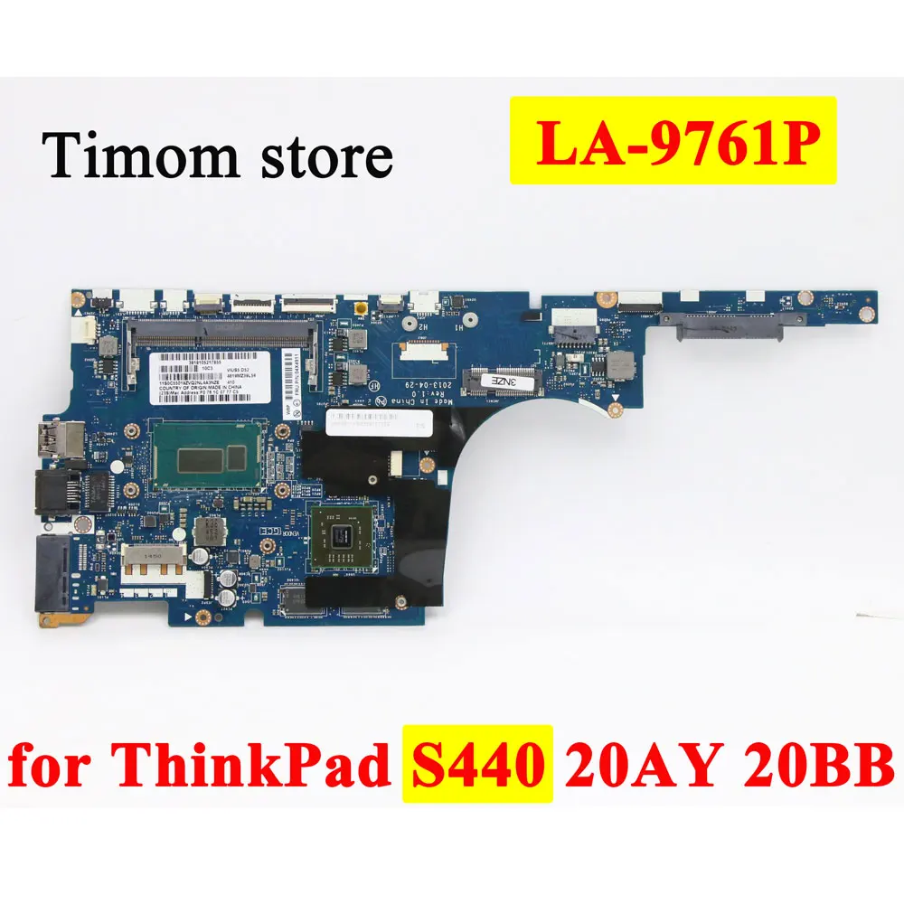 

i7-4th i5-4th i3-4th MB с графическим процессором для ThinkPad S440 20AY 20BB, оригинальная материнская плата для ноутбука, независимая LA-9761P