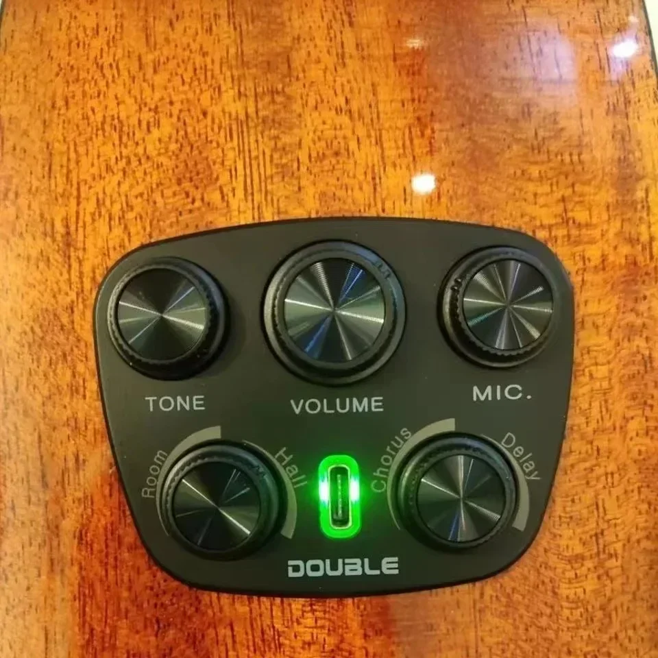Heißer Verkauf-DOUBLE S1 PRO V3 S1PRO Gitarre Resonanz Pickup mit Piezo & Mikrofon Dual Modus Kein Lautsprecher erforderlich,