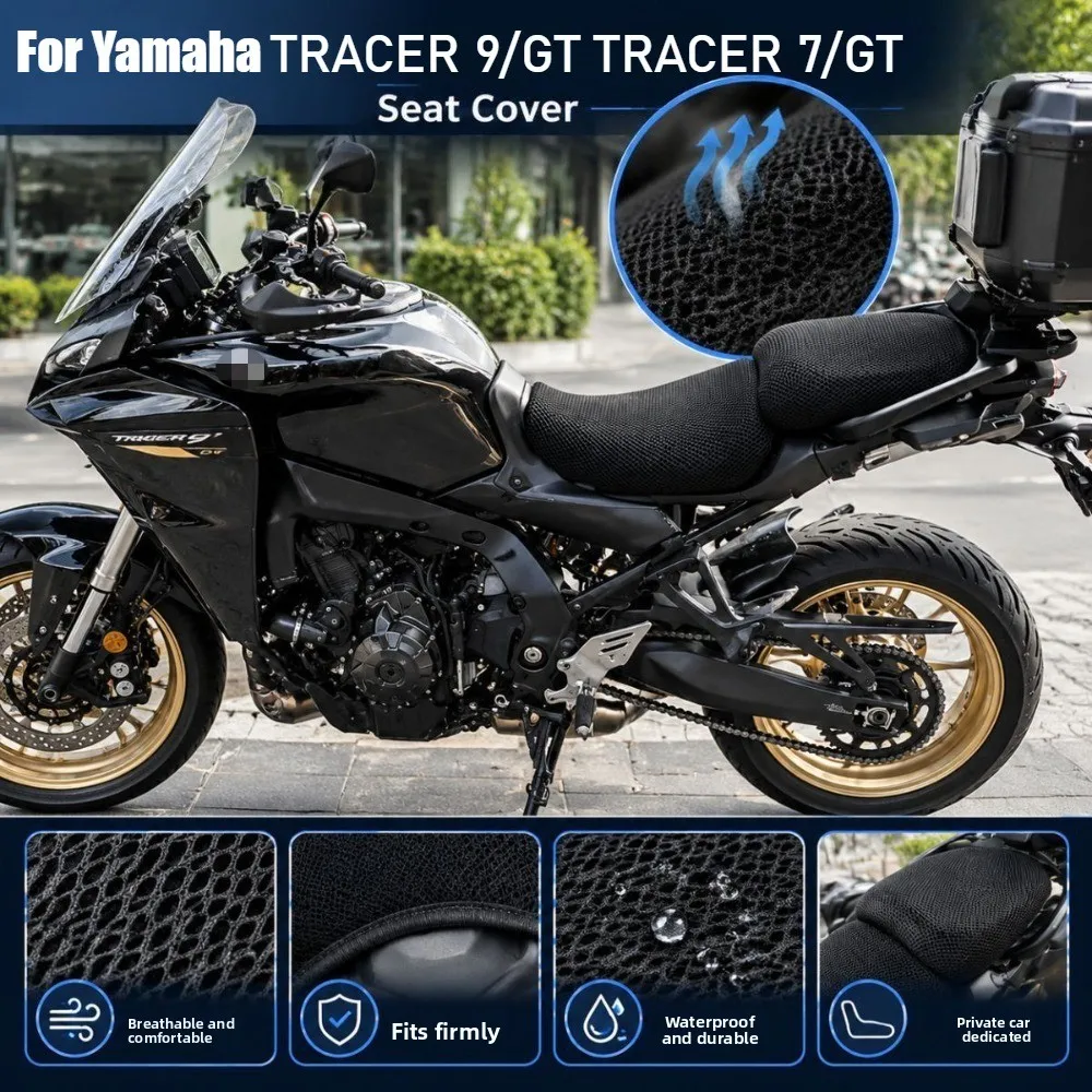 For Yamaha Tracer9GT Tracer 9 GT Plus + 7GT 9GT Motorcycle Seat Cover Breathable Heat Mesh Fabric Seat Cushion Protect Cover