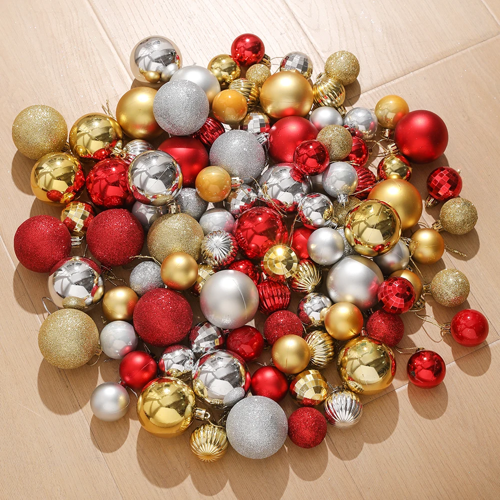10/20/30/40/50/100 Stück Frohe Weihnachten Kugeln Hängende Weihnachtsbaumdekoration für Heimdekoration Neujahr 2026 Navidad Partyzubehör – Detail 1