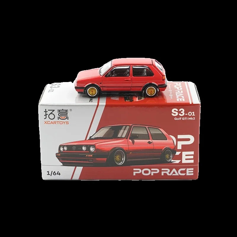 XCARTOYS 1/64 Volkswagen Golf GTI S3-01 alloy car model, children\'s collection of decorative toys, holiday gifts for children.