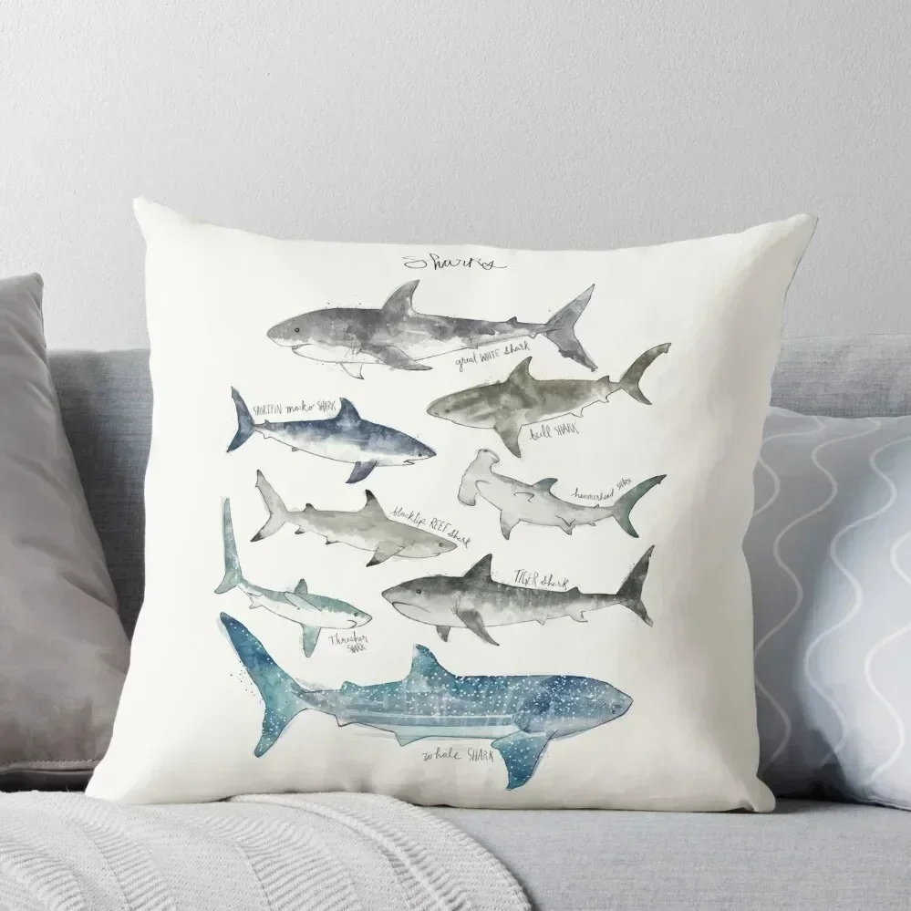 Sharks - Landscape Format Throw Pillow christmas decorations for home 2025 christmas supplies pillow