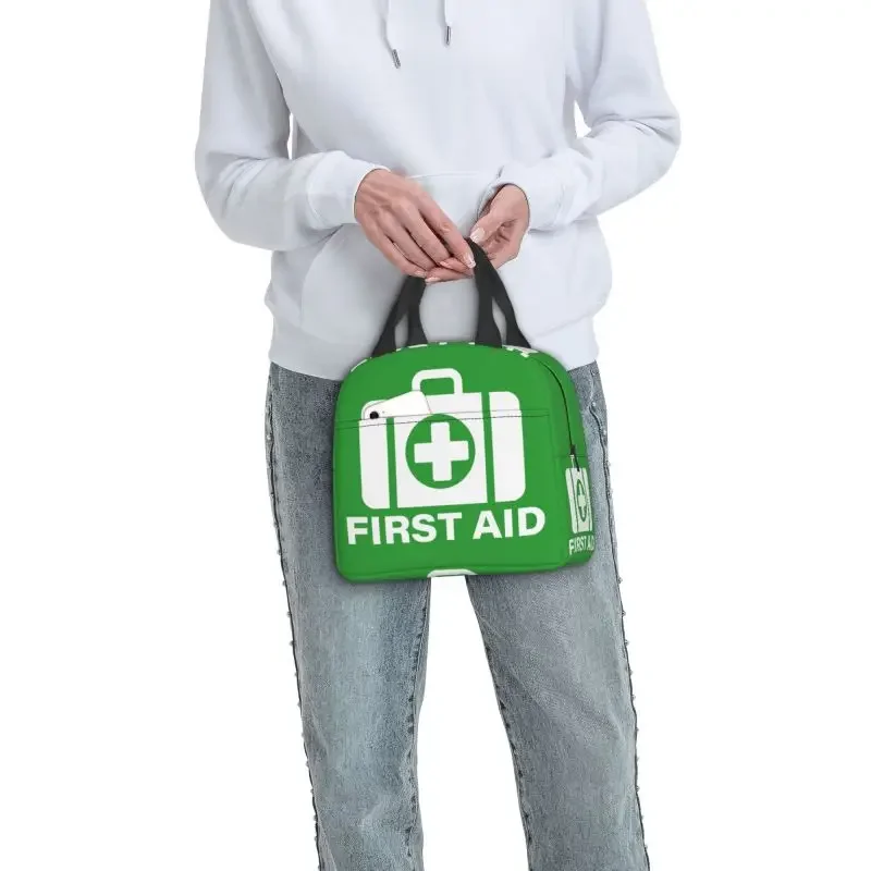 Borsa da pranzo isolata per medicina di emergenza di pronto soccorso per medico infermiere borsa termica per il pranzo borsa da donna per