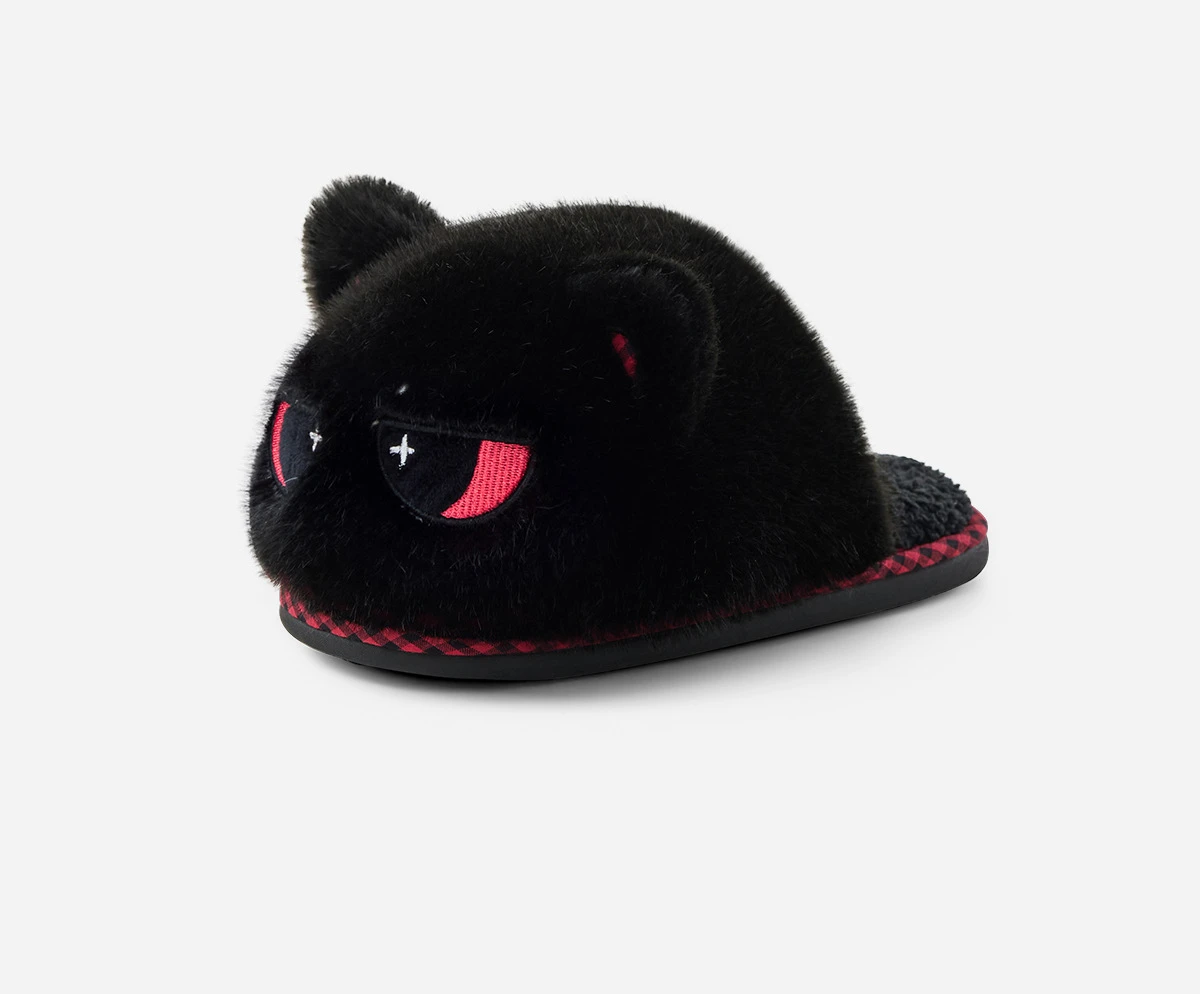 Kawaii Sternenaugen-Katzen-Hausschuhe, Plüsch-Hausschuhe für Damen, Winter-Hausschuhe, Plüsch-Hausschuhe für Damen, Tier-Hausschuhe, Indoor-Mules, Schlafzimmer-Slides, Schuhe – Detail 11