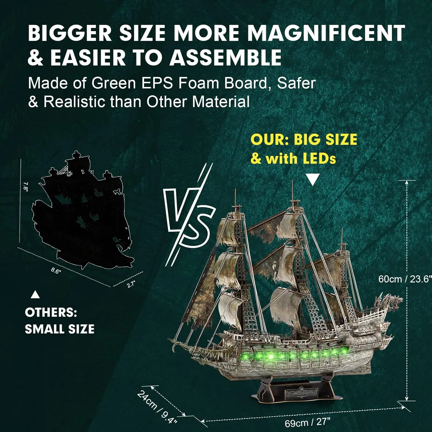 3D Three-dimensional Assembling Pirate Ship Model Model Assembling Difficult DIY Ship Model Adult Crafts Men Gifts Model Kits