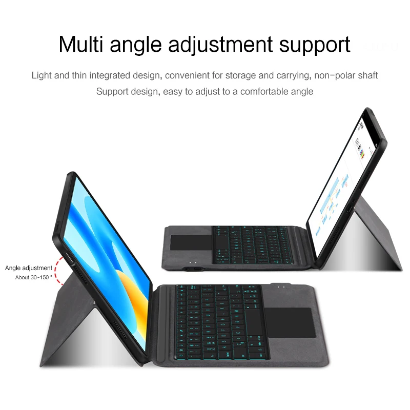 Imagem -03 - Backlight Keyboard Case para Huawei Matepad Air Tablet pu Capa Protetora Cases 11.5 Polegadas 2023 Btk-w00 Btk-w09