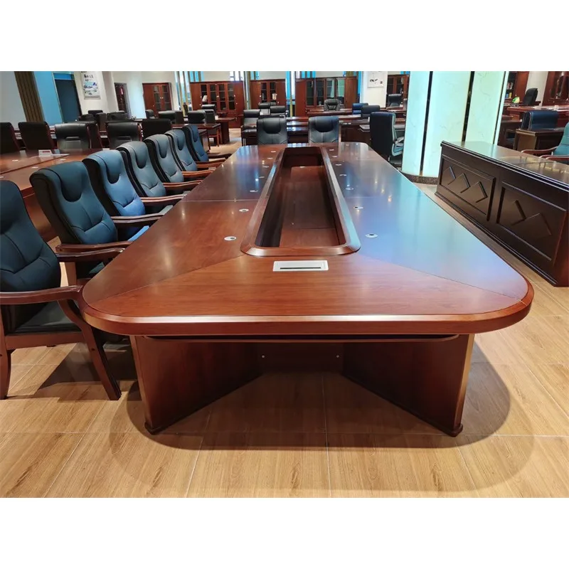 Meja konferensi kayu solid