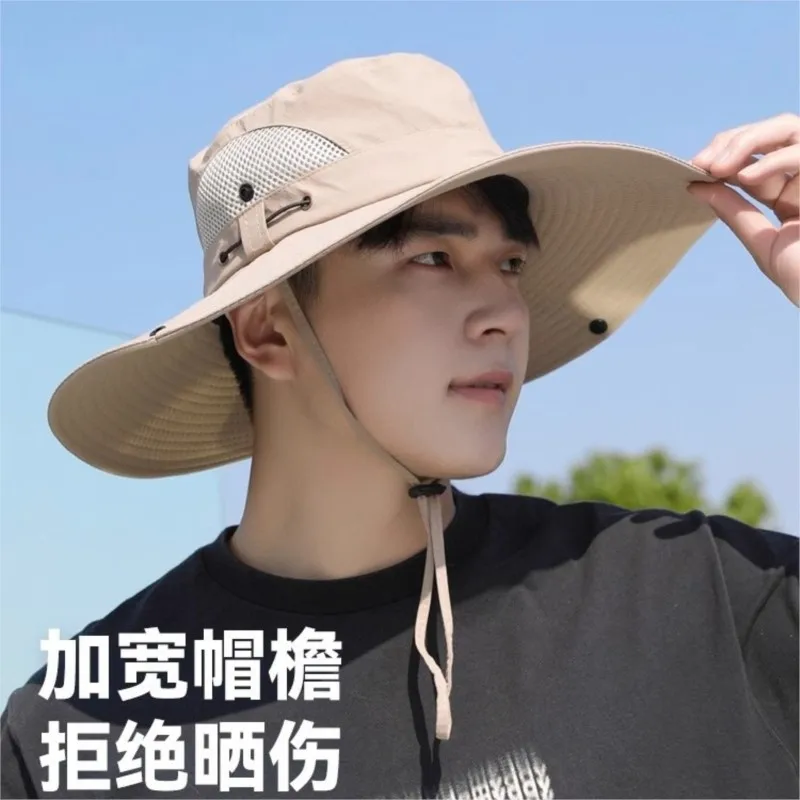 

Men's summer hats hiking UV fishing fisherman women's cowboy