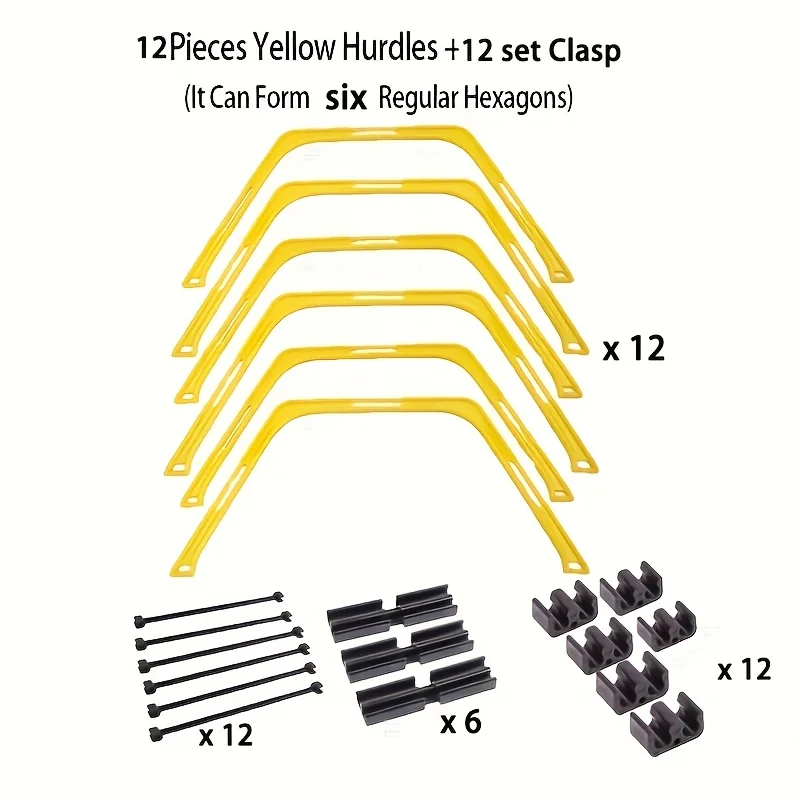 Футбольное тренировочное кольцо из 6 предметов, складная футбольная стремянка, фитнес-оборудование из полипропиленового материала, подходящее для праздников.