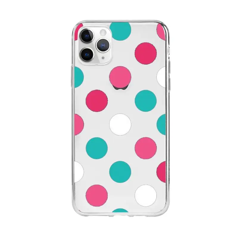 Colored Polka Dots Phone Case For Samsung Galaxy A10s A20S A30S A50S A10A 12 A20 A20E A40 A30 A50 A70 A31 A51A52 A71 Transparent