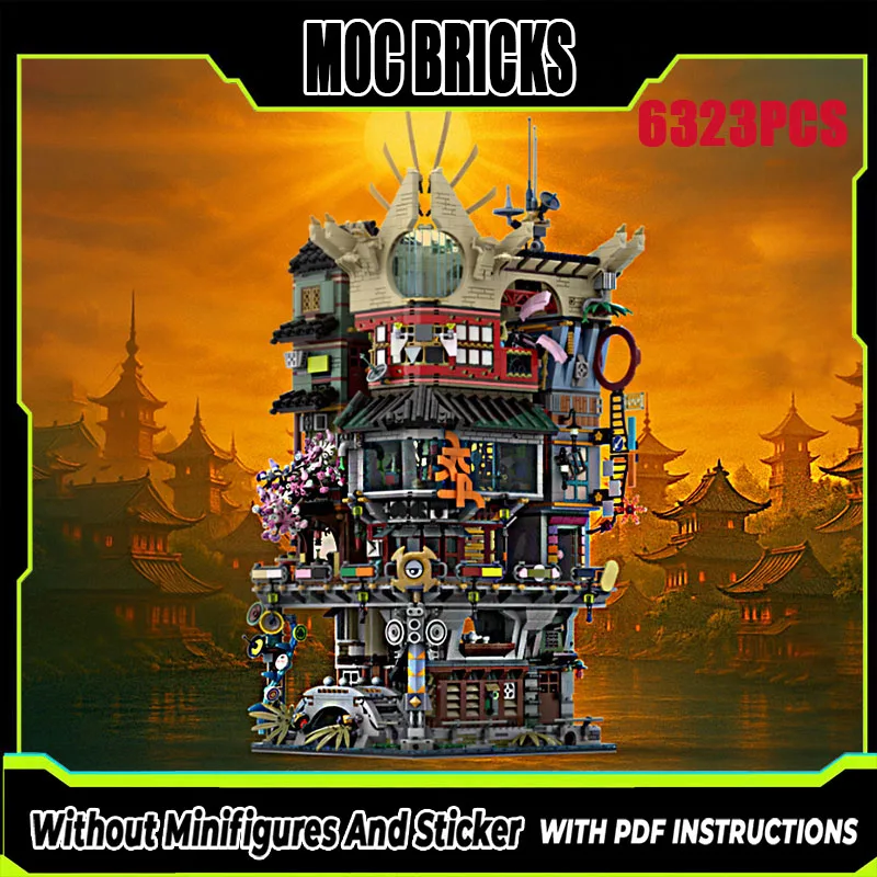 

New MOC Building Blocks Building Model Ninja Sun Gate Modular Building Blocks Children's Toy Gift DIY Assembly Set