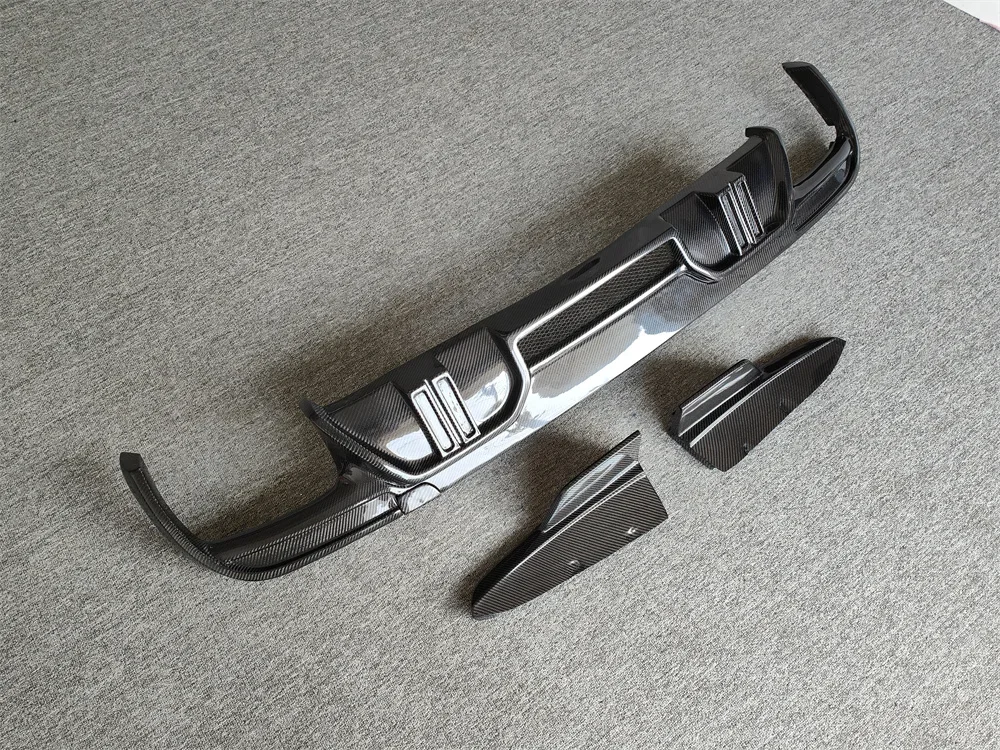 LD Design Style X5M Carbon Fiber Rear Diffuser Body Kit for F95 X5M Rear Bumper Lower Lip Diffuser Splitter Spoiler