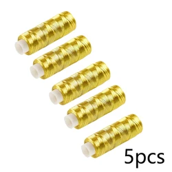 5pcs 200 Yarns Gold Silver Thread Metal Thread For DIY Patchwork Household Sewing Machine Embroidery Thread Jewelry ThreadTJ9757