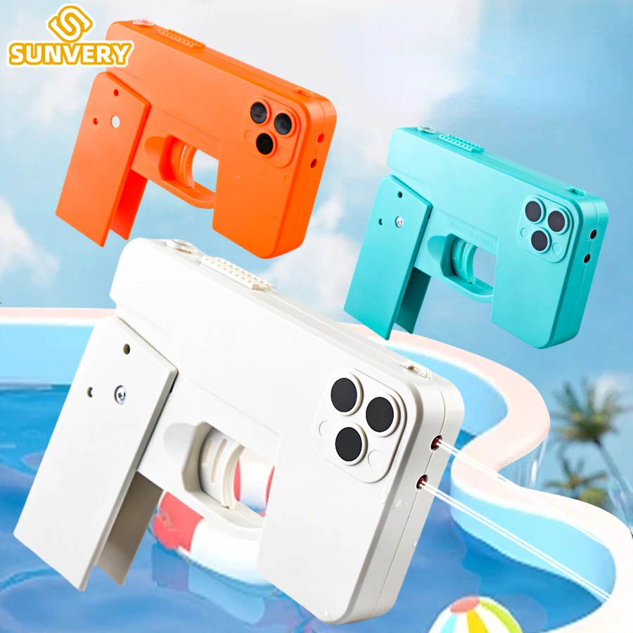 Foldable Water Gun for Kids Creative Toys Phone Children\'s Toy Outdoor Water Battle Funny Joke Toys Prank Blasters Gift