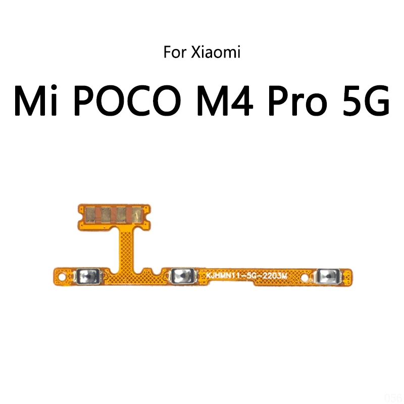 Power Button Switch Volume Mute Button On / Off Flex Cable For Xiaomi Mi POCO C3 C40 M4 Pro 5G 4G M5 M5S Pocophone