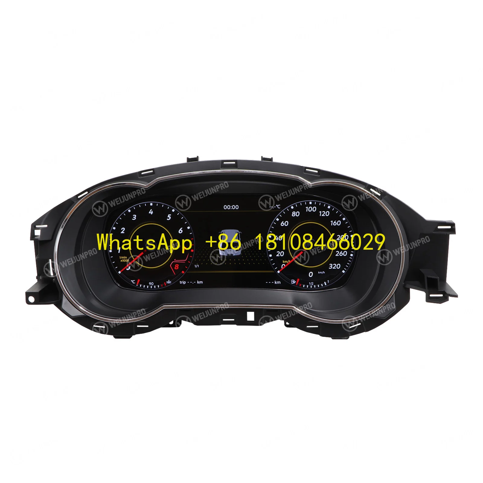 

WEIJUNPRO 12.3 Inch Car Speedometer Panel Digital Dashboard Instrument Cluster for Volkswagen Jetta 2015-2018 Player