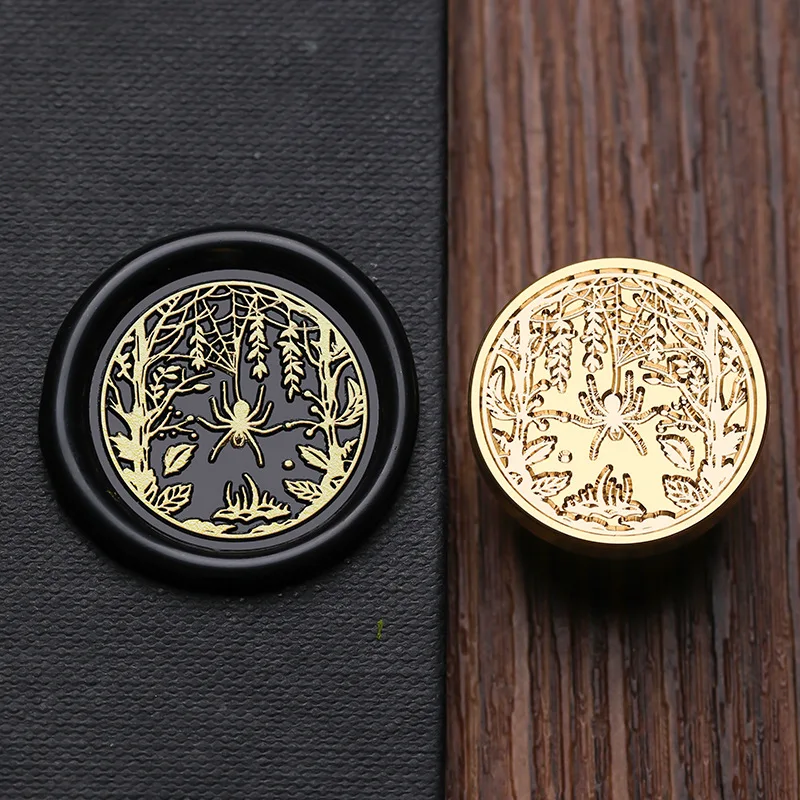 Halloween Wax Seal Stamps Removable Brass Heads Spooky Witch Stamp Sealing For DIY Cards Scrapbooking Invitation Decor