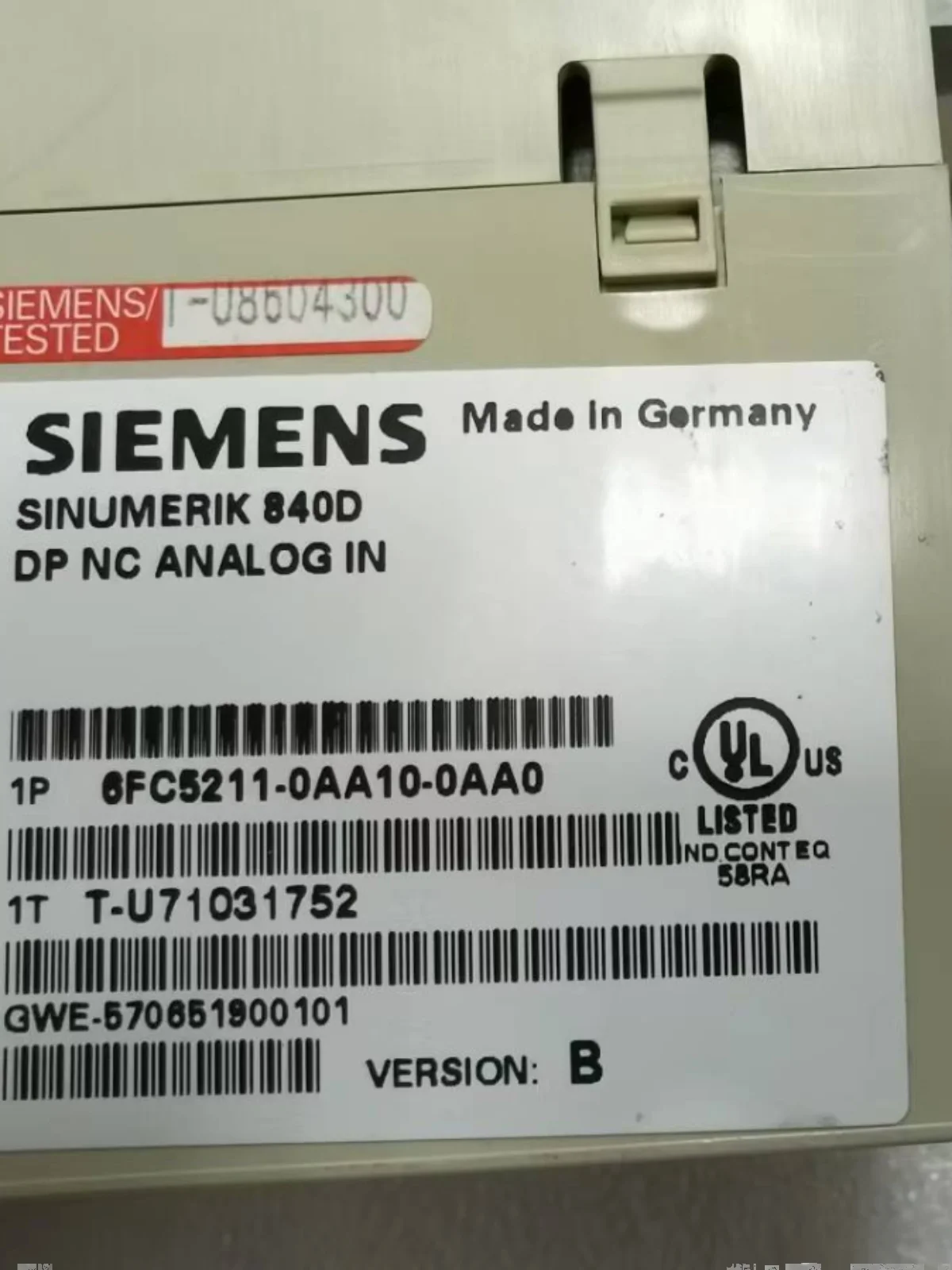 Siemens 840D Module 6FC5211-0AA10-0AA0 Original Stock