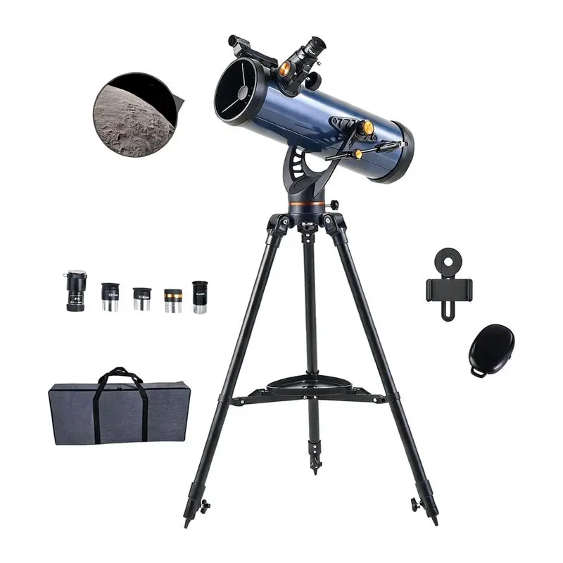 Large Objective Lens Reflection Astronomical Telescope Monocular Professional Stargazer Starfinder Student Children Learn BAK 4
