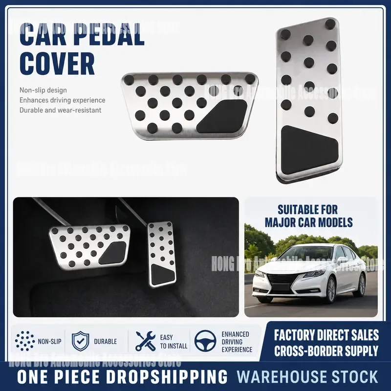 For Jeep Wrangler 2008-2017 Stainless Steel Accelerator Pedal Cover Non-slip Foot Rest Pad Auto Interior Accessories