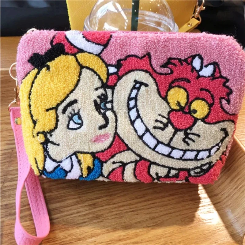 Disney Princess New Women's Zero Wallet Luxury Brand Plush Zero Wallet Cartoon Fashion Women's Bag Large Capacity Cosmetic Bag