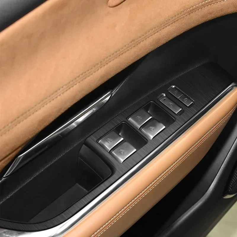 

For MAZDA 6E EZ6 2025-PresentCar Carbon Interior Sticker Auto Window Lifting Panel Decal Gear Door Protective Film Accessory