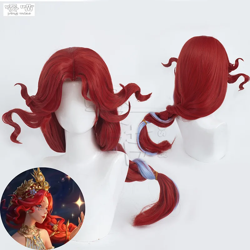 Game Identity V Naiad Grace Cosplay Wig 70CM Dark Red Heat Resistant Synthetic Hair Anime Cosplay Wigs Halloween Party Men Women